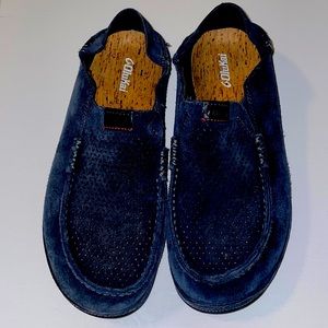 Men's OluKai Moloa Kohana Suede Loafers excellent condition
